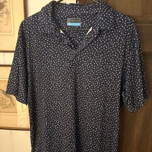 PGA Tour Men's Dry Fit Golf Sport Polo Shirt, size Large, Blue multicolor